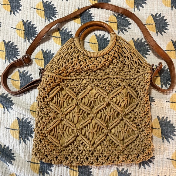 Macrame Crossbody Bag - Picture 2 of 5
